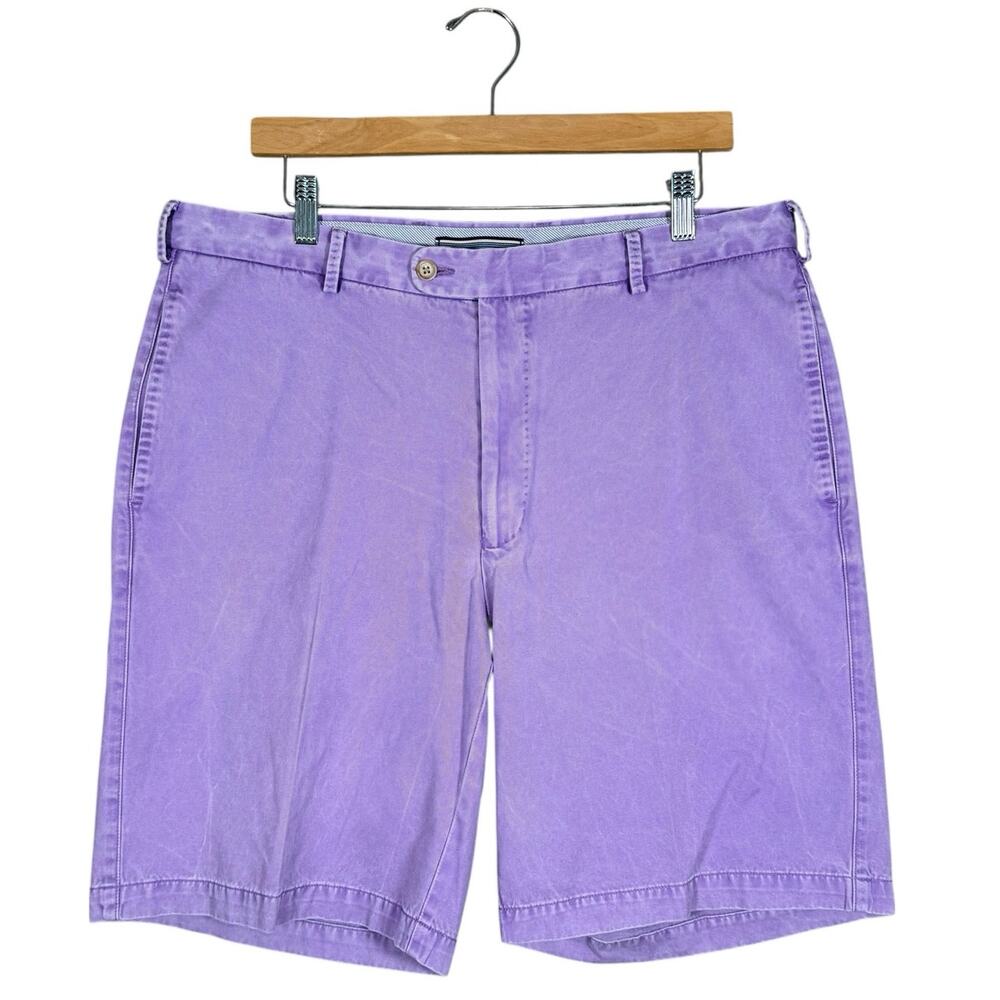 Peter Millar Chino Lavender Pima Cotton Shorts Purple Golf Casual 36 Pickleball